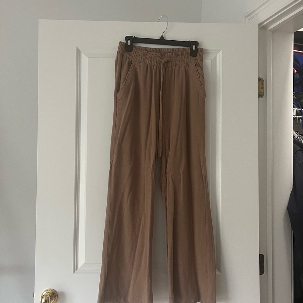Brown Wide-Leg Pants